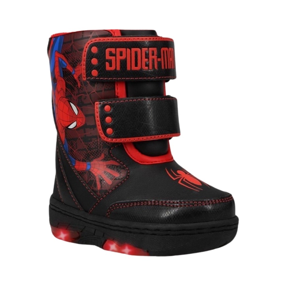 Marvel Spider-Man Black and Red Kids Light-Up Boots